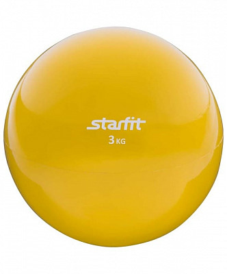 Медбол Starfit GB-703, 3 кг, желтый
